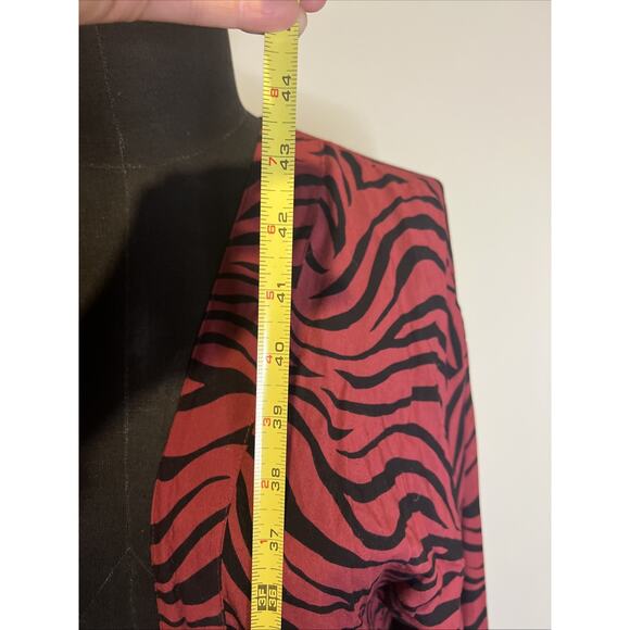 Loft Dark Red / Black Zebra Print Sheer Duster XS / S - Picture 5 of 6